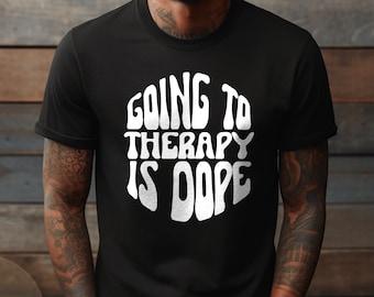 Ir a terapia es camisa de droga, ir a terapia es genial, camiseta de concientización sobre la salud mental