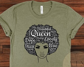 Schwarzes Geschichtsmonat-Shirt, Dope Black Queen, BLM-Shirt, schwarze Geschäfte, unzerbrechliche schwarze Frau, ungestörte schwarze, schwarze Königin,