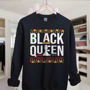 Black Queen, Black Owned Clothing, Sweatshirt for Black Women, Black Pride Sweatshirt, Melanin Sweatshirt For Girl