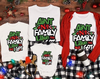 Ain't No Family Like The I Got Christmas Shirts, Matching Family Christmas Shirts, Black Family Christmas Tops, Black Xmas Pajamas Tops