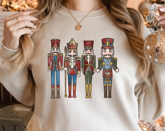 Nutcracker Sweatshirt, Vintage Nutcracker Art, Cute Christmas Sweater, Nutcracker Christmas Shirt, Xmas Shirt, Christmas Gift