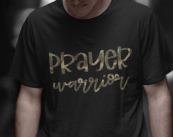 Gebedskrijgershirt, christelijke kleding, christelijke T-shirts, christelijke T-shirts, religieuze kleding, Jezuskleding | Geloof tee