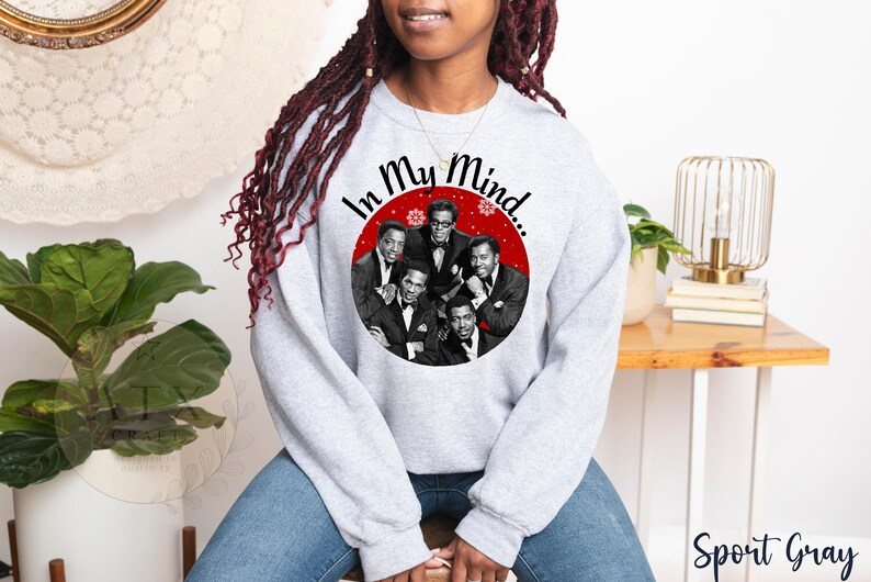 In My Mind Christmas Sweatshirt, Funny African American Christmas Sweatshirt, Black Family Christmas Hoodie, Black Christmas Pajamas Tops image 3