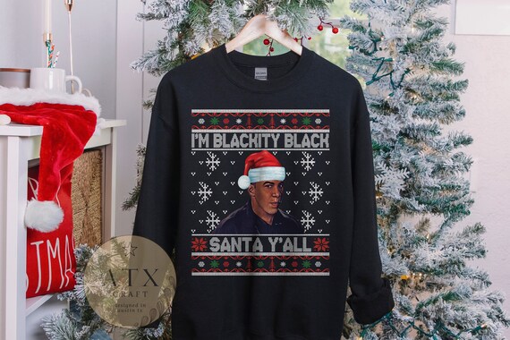 Black santa ugly christmas cheap sweater