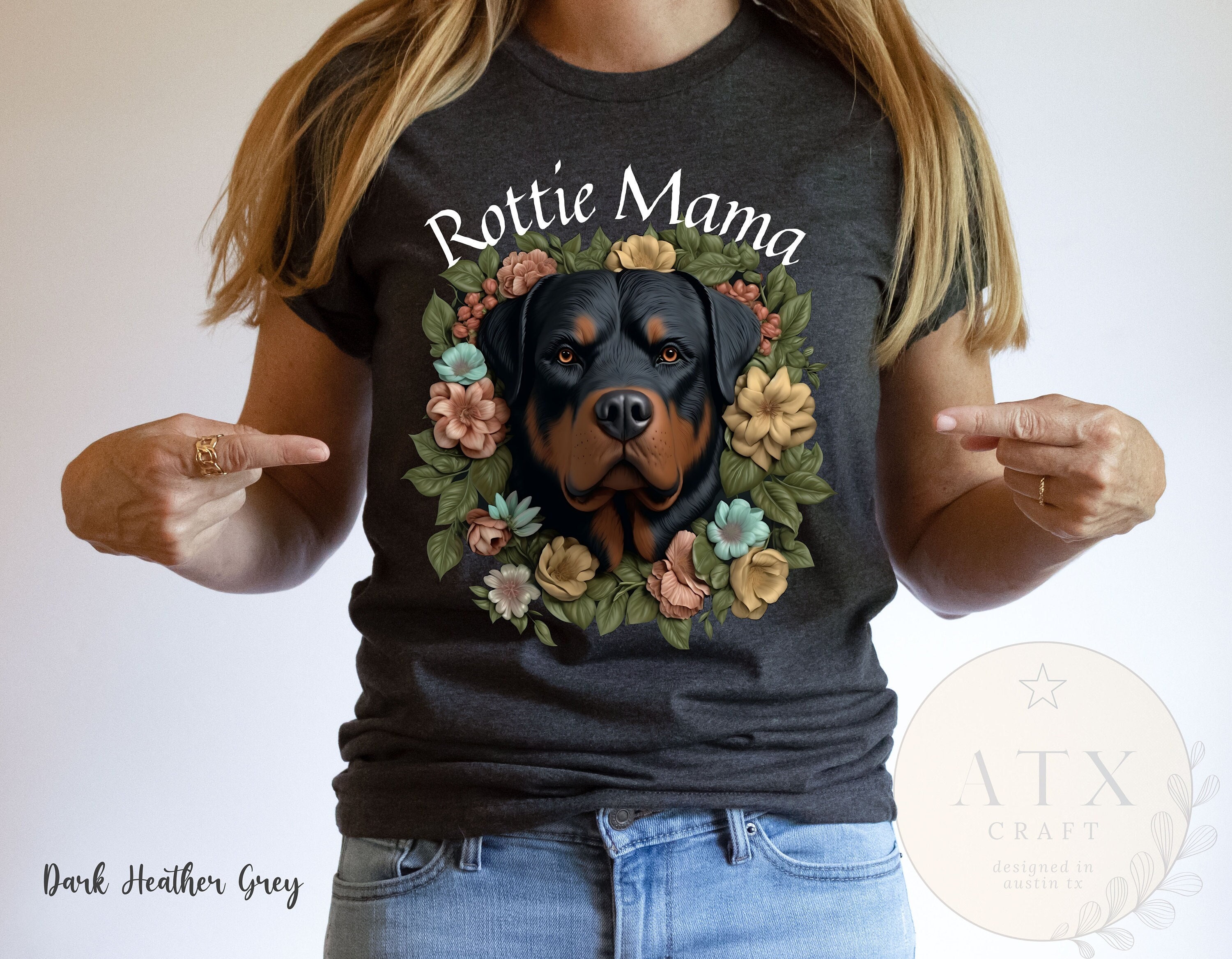 Mother Of Rotties Dogs Flower T-Shirt Mother Of Rotties Dogs Flower T-Shirt