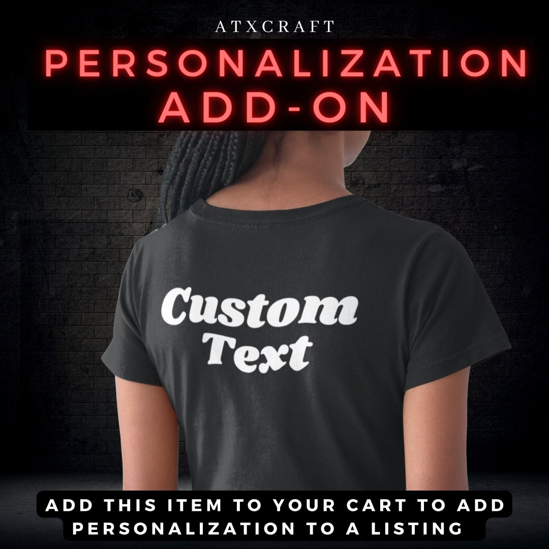 Personalization Add-on - Etsy