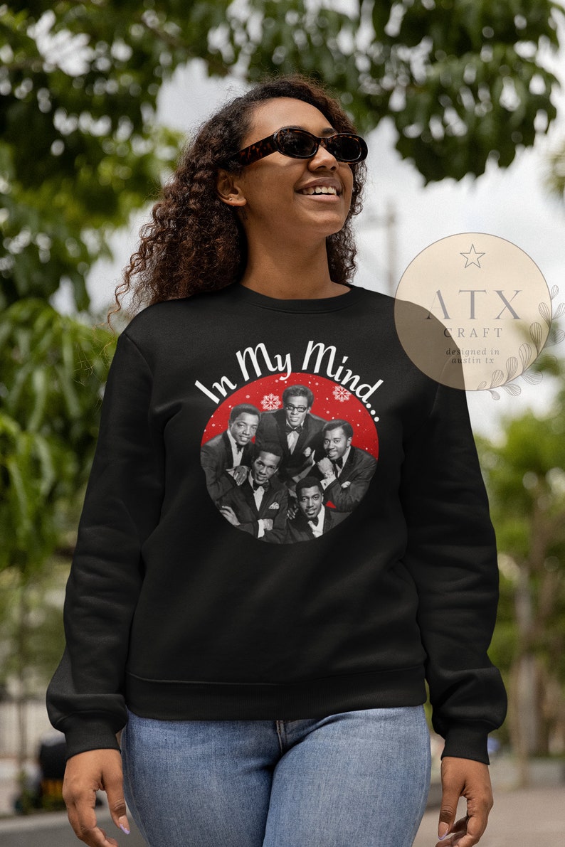 In My Mind Christmas Sweatshirt, Funny African American Christmas Sweatshirt, Black Family Christmas Hoodie, Black Christmas Pajamas Tops image 4