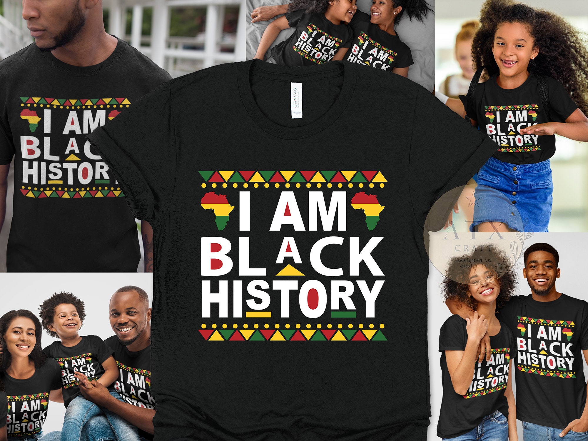 Matching Black Family Shirts, I Am Black History, Black Owned