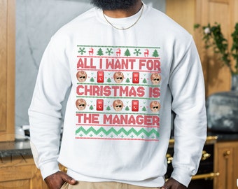 Karen Ugly Christmas Sweatshirt, All I Want For Christmas is to Speak To Your Manager, Funny Karen Xmas Shirt, Unisex Holiday Party Sweater