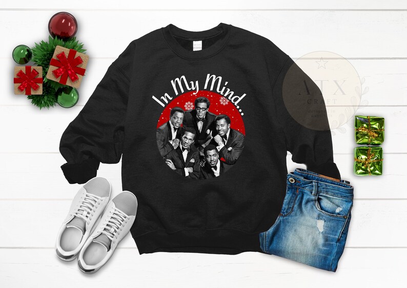 In My Mind Christmas Sweatshirt, Funny African American Christmas Sweatshirt, Black Family Christmas Hoodie, Black Christmas Pajamas Tops image 2