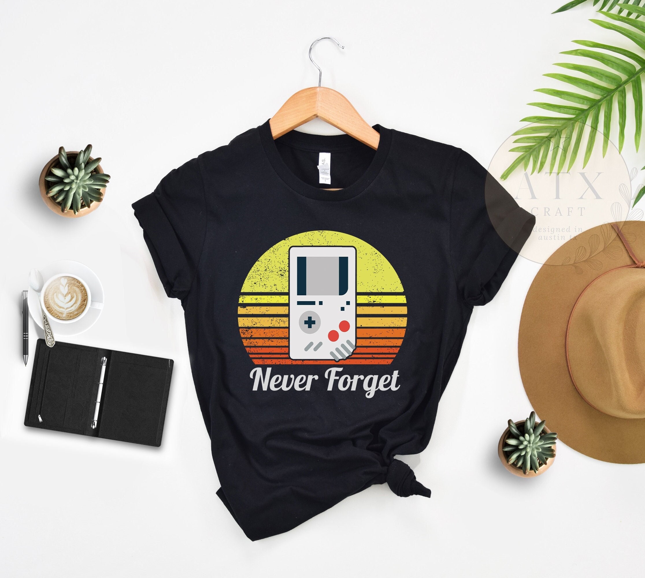 クラシック ゲームボーイ、90 年代のグラフィック T シャツ、Never