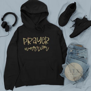 Guerreiro de oração, moletom com capuz, roupa cristã, moletom cristão, presentes cristãos, presente da Bíblia, presente para um cristão, moletom com capuz de Jesus