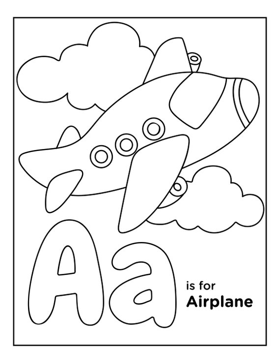 A-Z Coloring Pages Children Digital Download | Etsy
