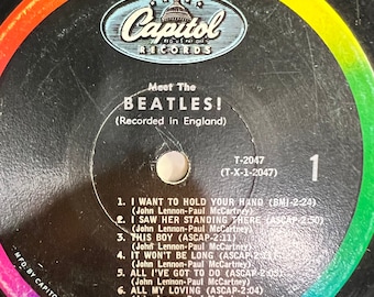 Meet the Beatles LP Record Original Press No Cover 1964