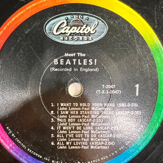 Meet the Beatles LP Record Original Press No Cover 1964