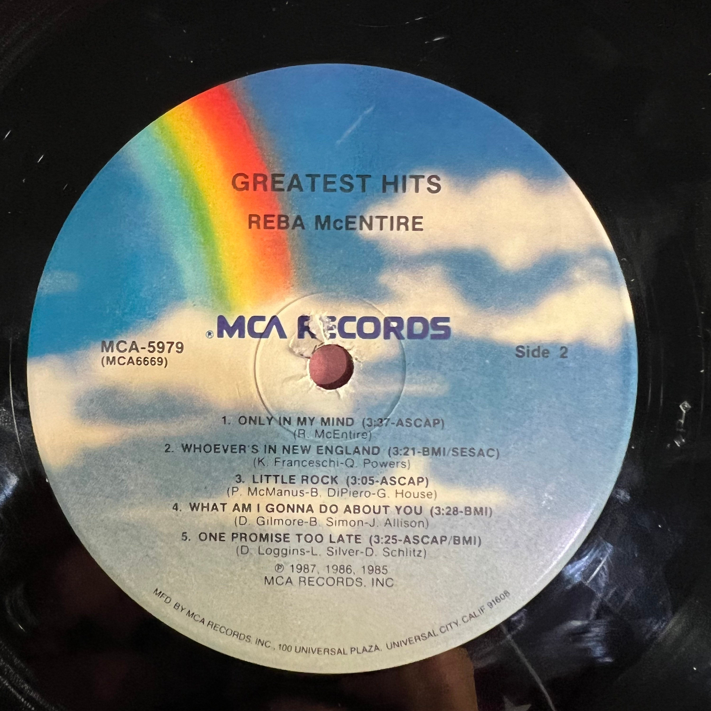 REBA Mcentire Greatest Hits Record Album 80s Classic Pop MCA Vintage
