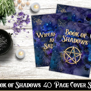 Book of Shadows Cover and Divider Pages, Grimoire Cover, Printable Grimoire, Book of Shadows Pages, Grimoire Pages, Witchcraft Printables