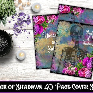 Book of Shadows Cover and Title Pages, Grimoire Cover, Printable Grimoire, Book Of Shadows Pages, Grimoire Pages, Witchcraft Printables, BOS