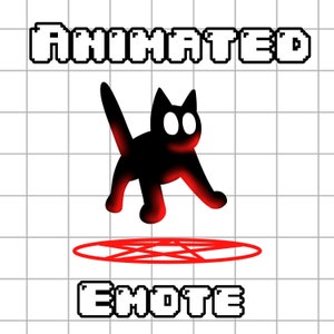 Animated Floating Black Cat Meme / Twitch and Discord Emote