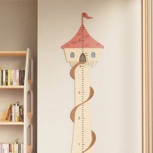 Règle De Mesure Toile 2m - Diagramme De Croissance Enfant à Accrocher, Décoration Chambre, Bois & Toile