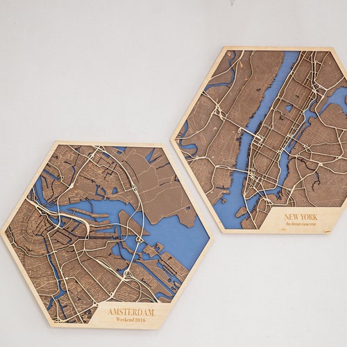 Custom Wooden City Map 3d Wood Wall Art Wooden Wall Decor - Etsy