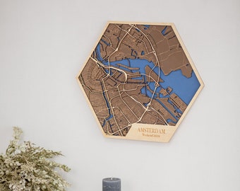 Custom Wooden City Map, Laser Cut 3d Wood Map, Hometown Topographic Map, Custom Travel Map, Christmas Gift for Husband