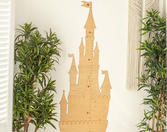 Princess Baby Growth Chart, Wooden Height Chart, Nursery Decor, Wooden Castle Wall Decor, Christmas Presents