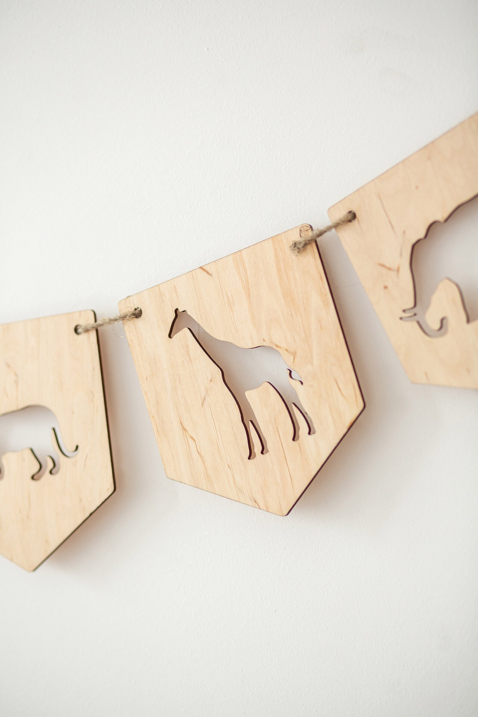 Wooden Name Garland Nursery Safari Decor Toddler Gaming Room Etsy