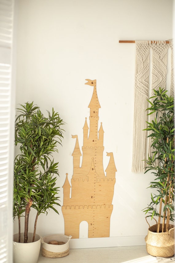 Wooden Height Chart for Kids Princess Castle Decor Growth | Etsy