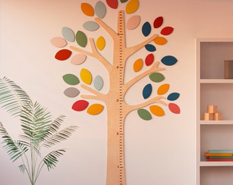 Beautful Wooden Growth Chart For Kds - Upgraded Easy Nstall Verson