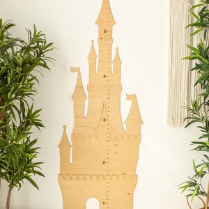Wooden Height Chart for Kids, Princess Castle Decor, Growth Chart ...