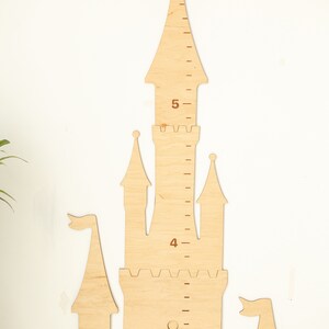 Princess Baby Growth Chart, Wooden Height Chart, Nursery Decor, Wooden Castle Wall Decor, Christmas Presents image 4