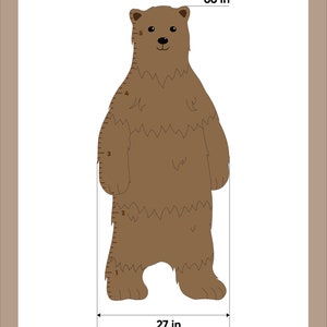 Polar Nursery Decor, White Bear Growth Chart, Wooden Nursery Decor, First Birthday Gift image 5