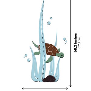 Sea Turtle Growth Chart, Nautical Themed Baby Shower, Ocean Nursery Decor image 6