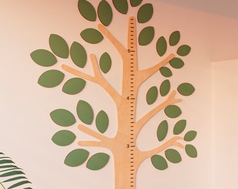 Wachstumsmesslatte für Baumkinder, Messlatte aus Holz, Geschenke für Kinder, Baby-Kinderzimmer, individuelle Messlatte
