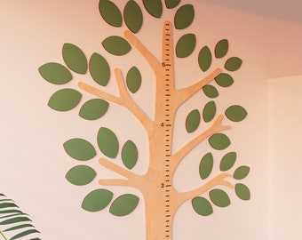 Growth Chart Tree Nursery Decor, Wooden Height Chart, Gifts For Kids, Baby Nursery Decor, Custom Growth Chart