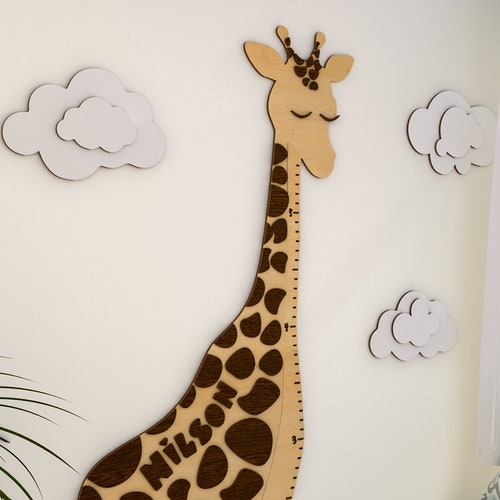 Wooden Giraffe Height Chart for Kid Safari Nursery Decor Etsy