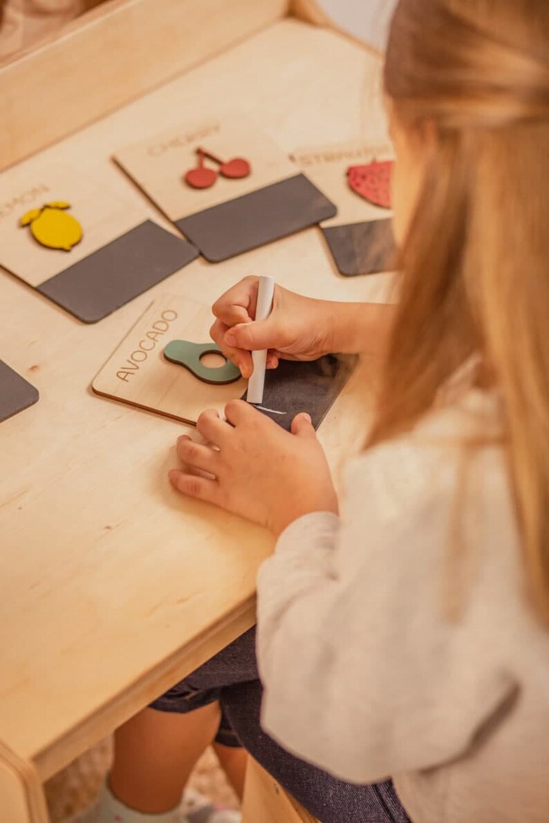 Fruits Flash Cards Montessori Learning Preschool Flashcards Etsy