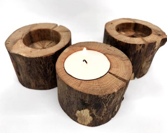 Candlestick, Candle Holder, Wooden Candle Holder, Tree Candle Holder, Home Decor, Wedding Decor, Tea Light Holder, Natural Candle Holder