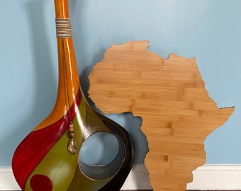 Africa Wooden Map | Africa Arts | Eco-Friendly Arts | Africa Wall Decor | Africa Bamboo Art | Africa Arts For Homes & Offices | Wall Art