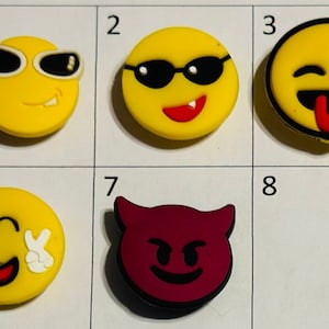 Emoji Shoe Charms Rubber
