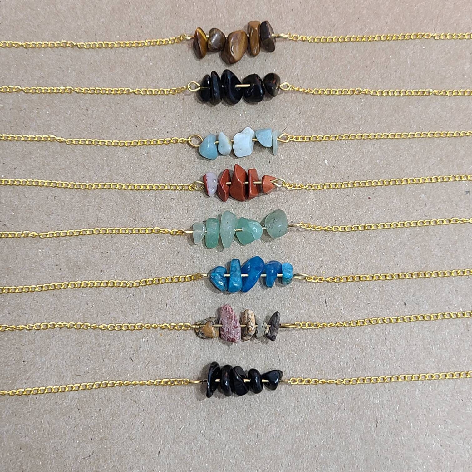 14k Gold Necklace With Healing Crystals Etsy UK