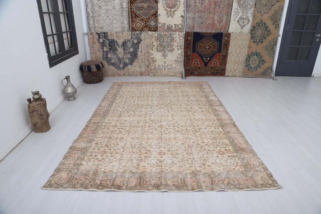 Oversize Rug 7x11, Turkish Rug, Natural Rug 7x11, Vintage Rug, Antique ...