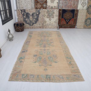 5x11 Oversize Rug, Turkish Rug 5x11, Oushak Rug, Neutral Rug, Anatolian Rug, Vintage Rug,Natural Rug,Antique Rug,Handmade Rug,Wool Rug,28565