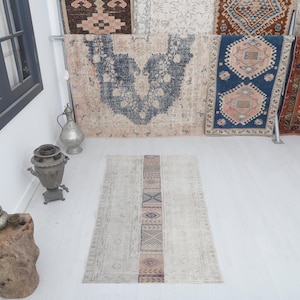 Vintage Turkish Oushak Rug: Wool & Cotton, Pastel 3x5 Rug