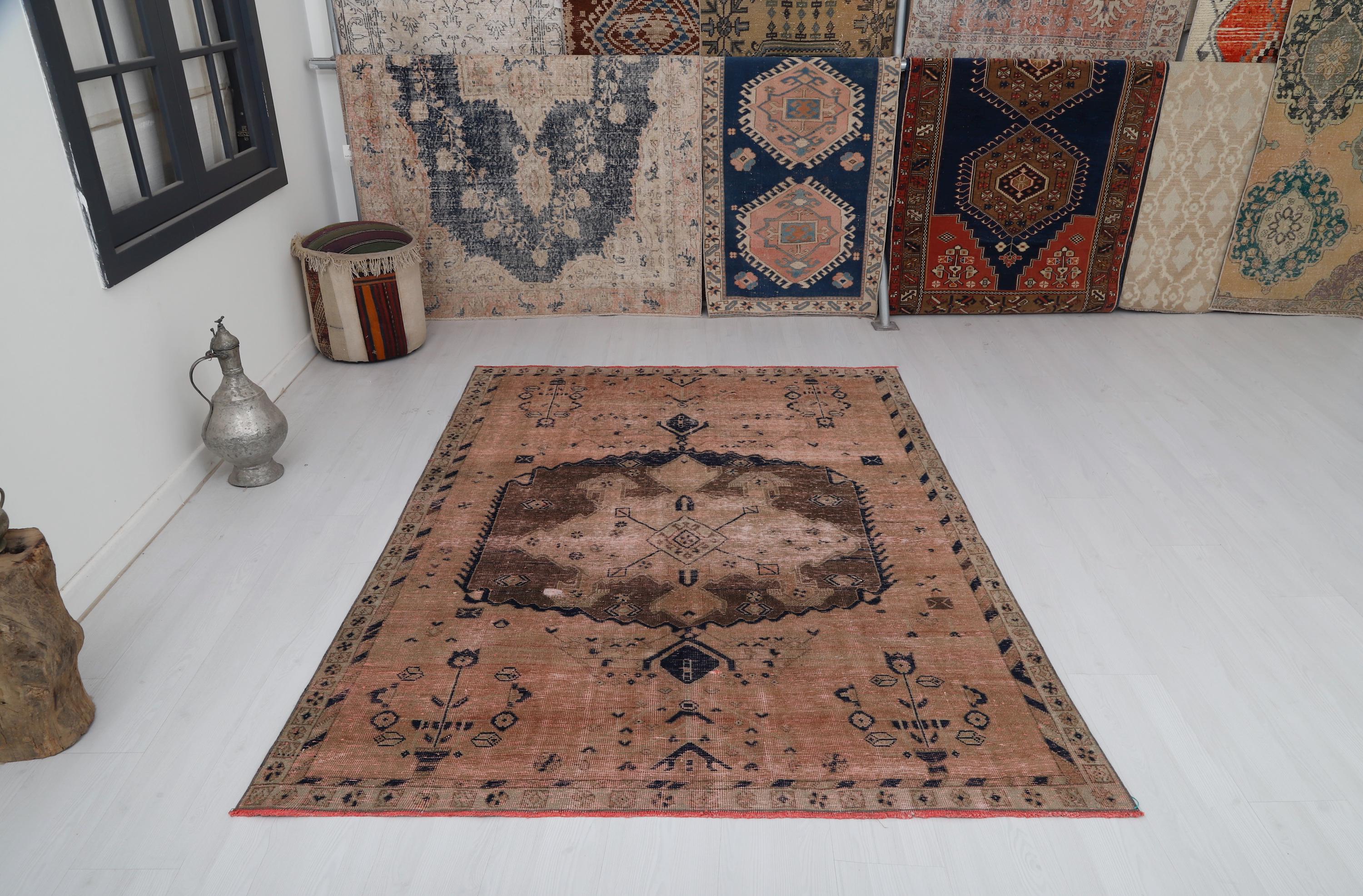 トルコヴィンテージラグ OldTurkishVintage Oushak Rug トルコヴィンテージラグ OldTurkishVintage Oushak Rug