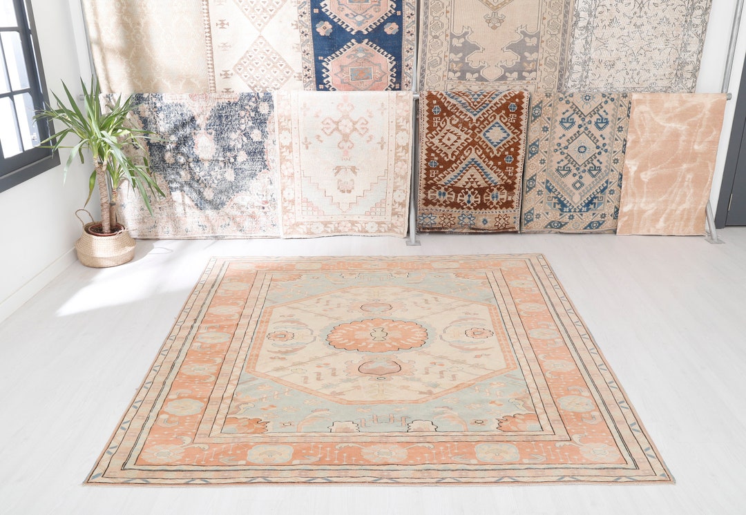 7x8 Rug Area Rug Natural Rugturkish Ruganatolian Rugmuted Etsy