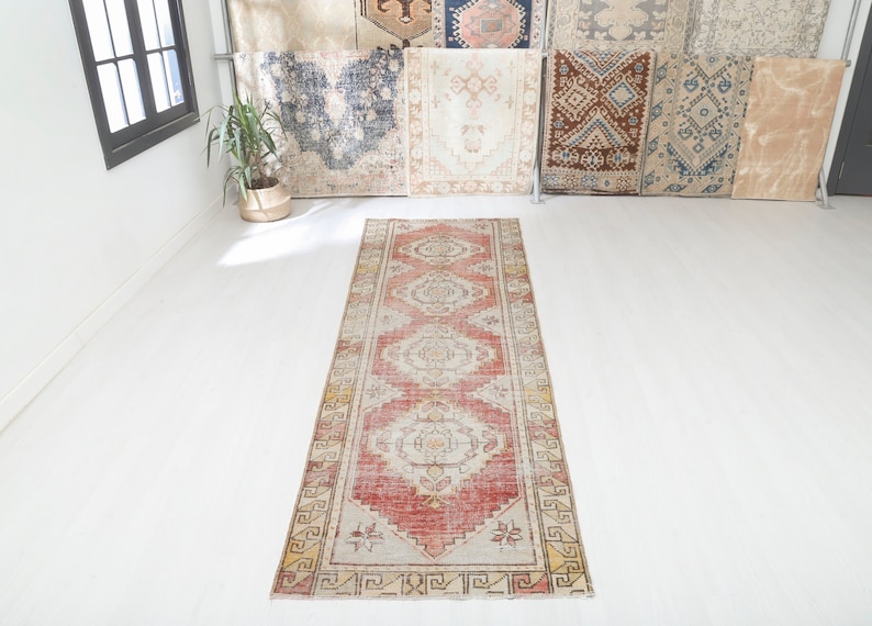 3x10, Runner 3x10,Natural Runner Rug,Anatolian Runner,Oushak Runner,Kitchen Rug, Turkish Runner,Vintage Runner,Runner Rug ,Hallway Rug,2821 image 1