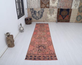 Türkischer Oushak Teppichläufer, Wolle & Baumwolle, 70 x 30 cm