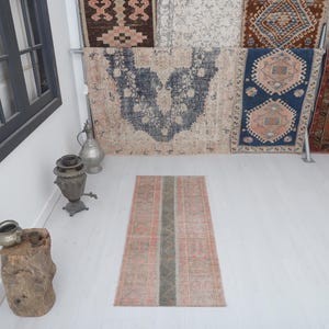 Home Decor Rug, Small Rug, 2x5 Turkish Rug, Hadwoven Rug, Home Rug,Boho Rug,Area Rug,Kids Rug,Anatolian Rug,2x5 Oushak Rug,Vintage Rug,20351
